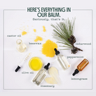 Repellent balm ingredients.