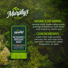 Murphy's Naturals mosquito repellent balm packaging on a green leafy background