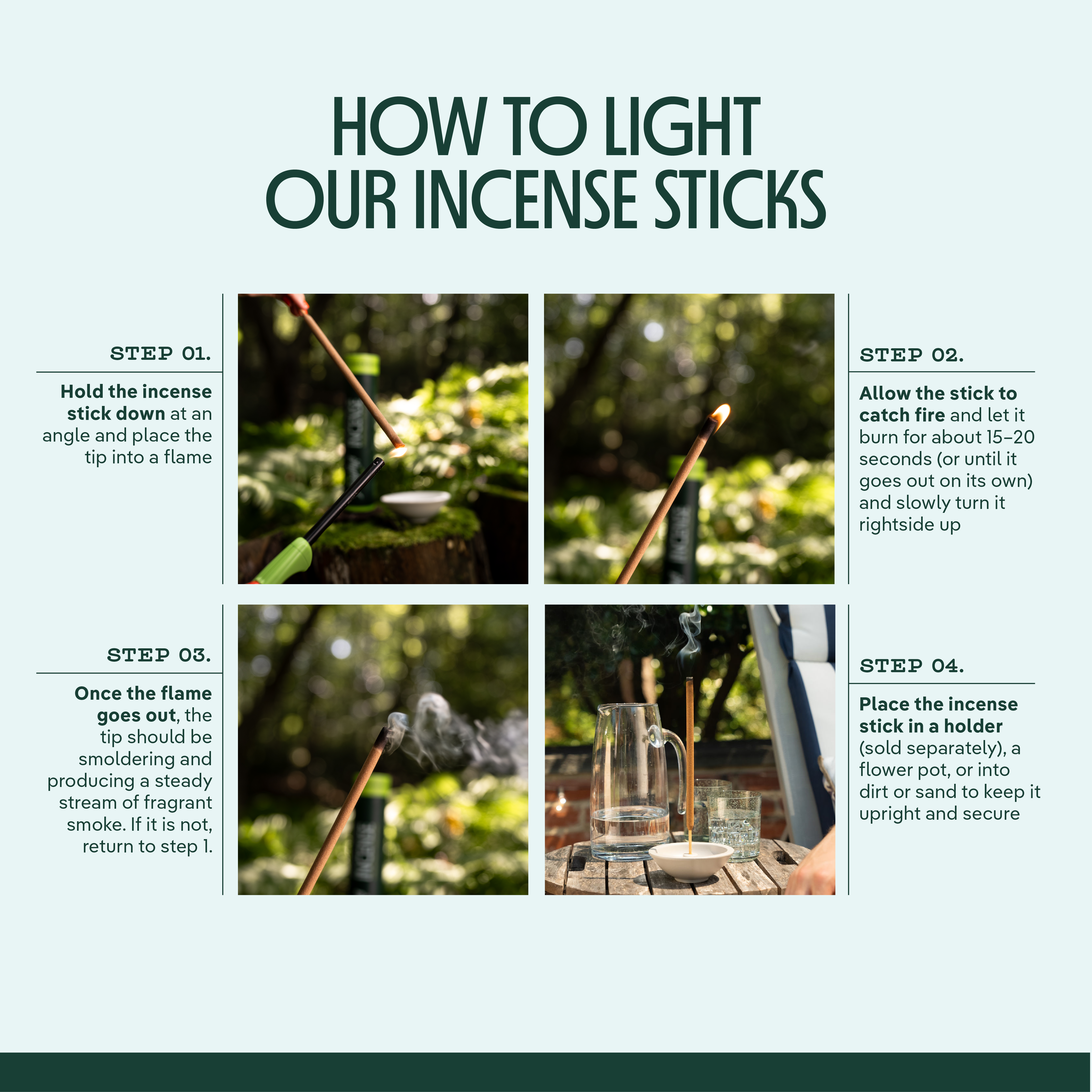How to light our incense stick in 4 steps